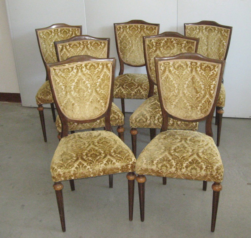 Sechs Stühle aus den 60er Jahren im Vintage-Empire-Stil